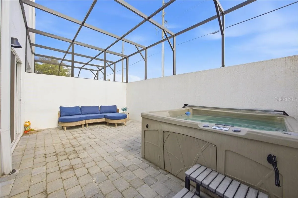 Patio area with Spa