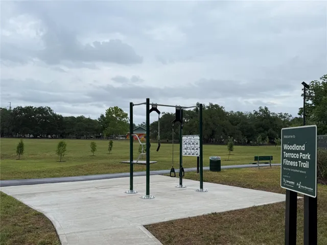 Nearby Park fitness trail