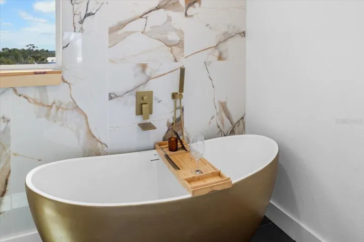 Soaking free standing Tub in Primary Bathroom