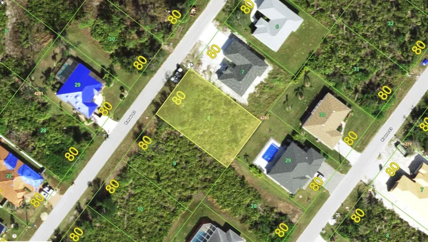 Southeastern rear exposure. There is now a new home on Lot 9.