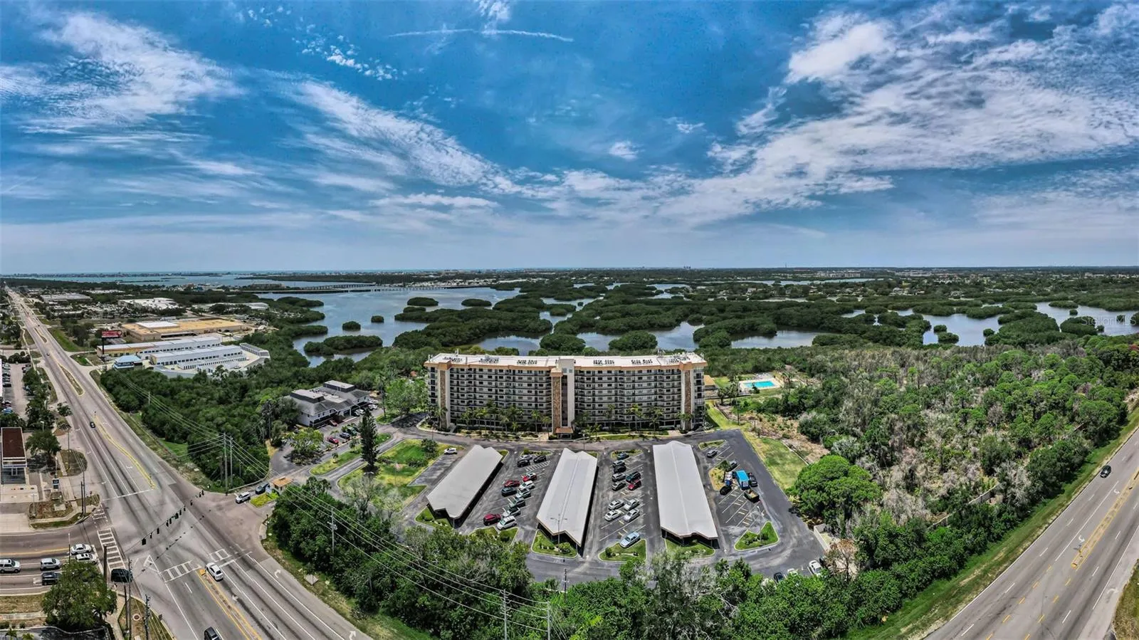 Fabulous view of the positioning of Otter Key and Cross Bayou in the background and out to open waters!