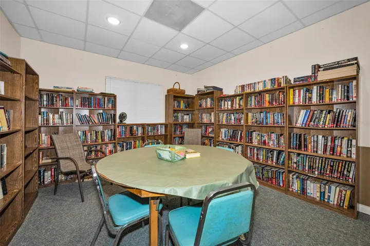 Plenty of books to read at the library in the Association Clubhouse.