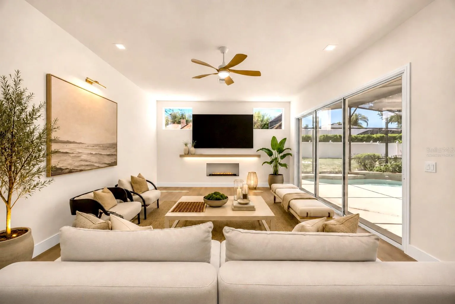 Family Room Virtually Staged