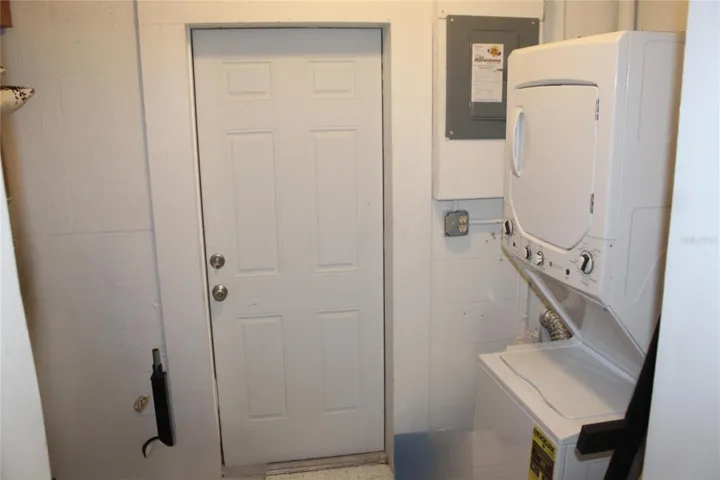 Washer & dryer with plenty of storage.