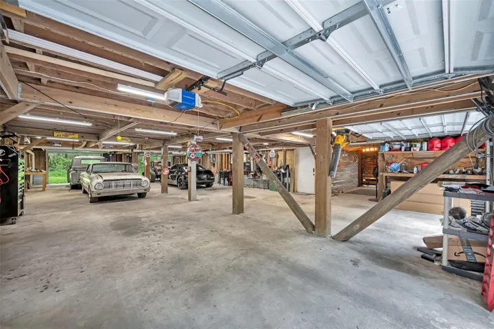 Inside of 10 car capacity garage
