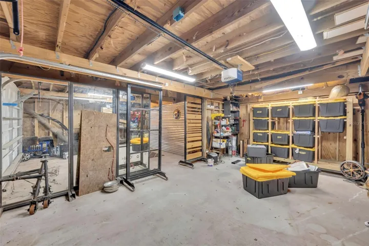 Workshop area, inside garage