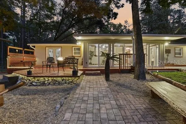 Dusk walkway and deck