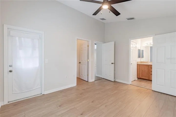 Primary Bedroom with access to the back porch