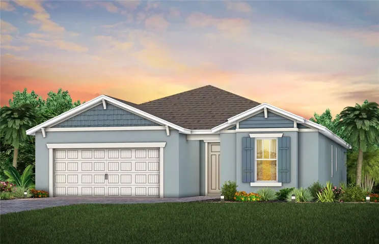 Exterior Design. Artistic rendering for this new construction home. Pictures are for illustrative purposes only. Elevations, colors and options may vary.