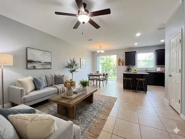 digital staging for living room