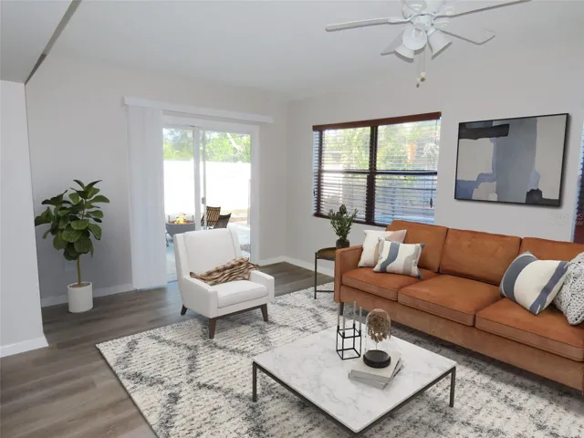 Virtually staged - living room