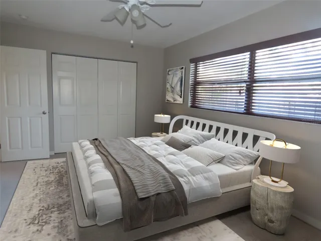 Virtually staged - primary bedroom