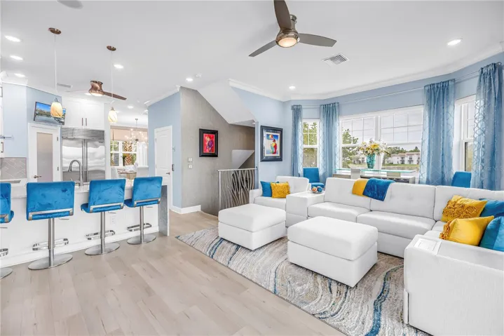 Open Kitchen/Great Room with South Facing Bay Window