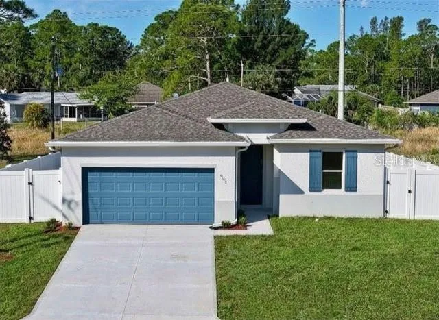 Virtually Altered front of the house with fence