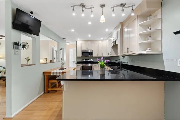 Kitchen bar seating.