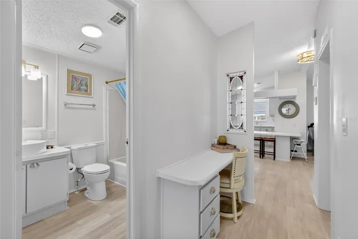 Convenient Hallway Built-In Desk