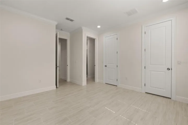 Spacious suite with walk in closet and bathroom