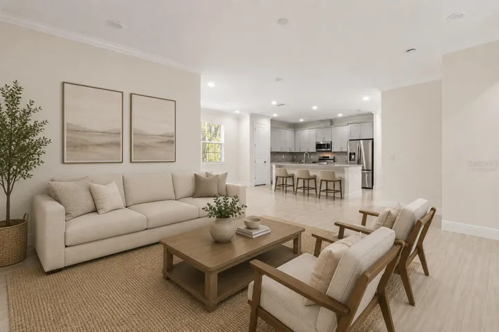 Virtually staged - Living room