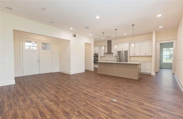 Open floor plan from front entrance