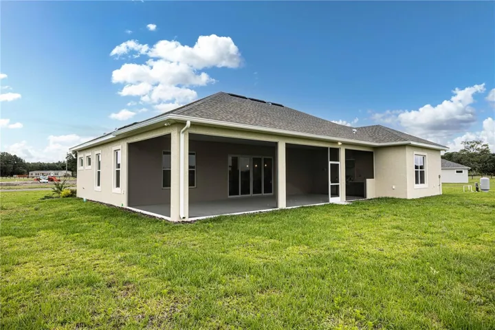 Rear view of home