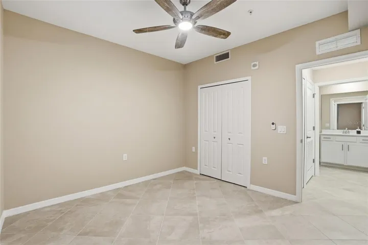 Bedroom 2 with bathroom 2 across the hall