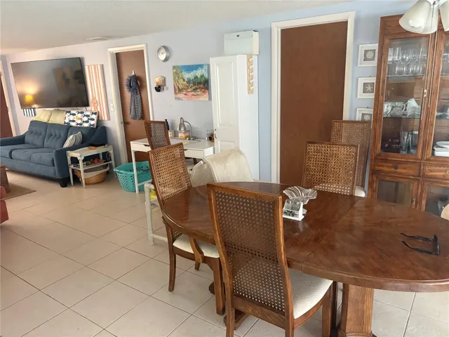 Dining room overlooking living room