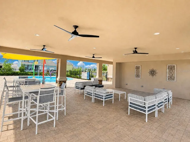 Pool lounge area