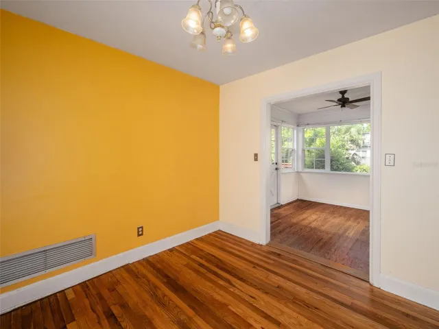 Dining room with entrance to Florida room.