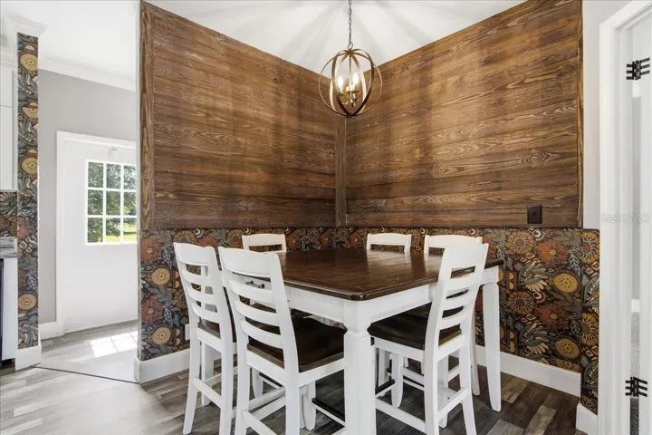 Dining Room with Shiplap accent walls