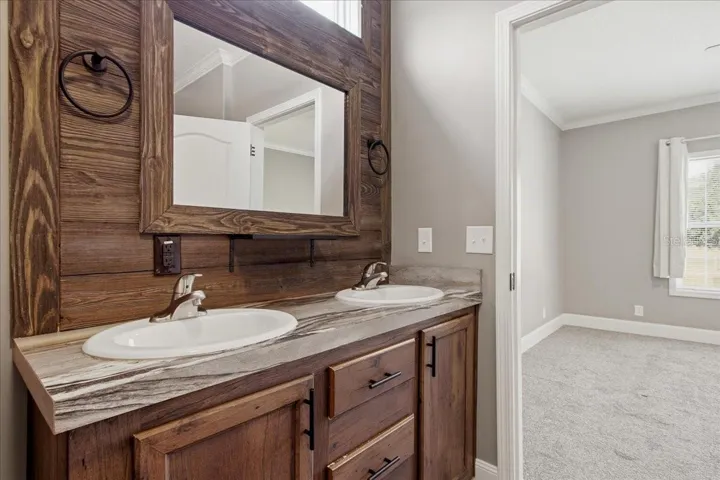Primary Bathroom dual sink vanity