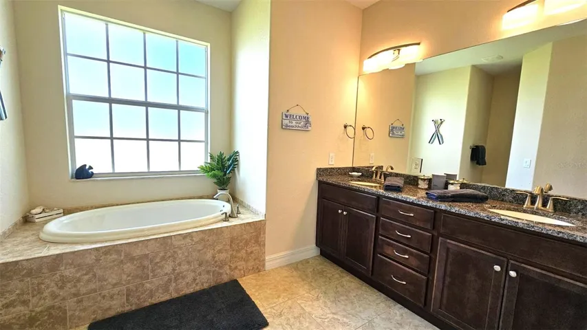 Soaking tub & walk in shower