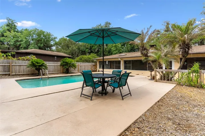Lots of cool deck area...great for lounging poolside!