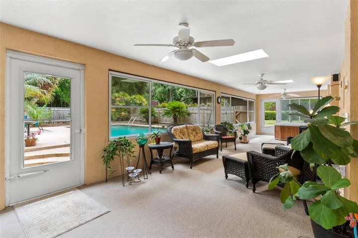 Enjoy enclosed Lanai/ Porch for year around entertaining....