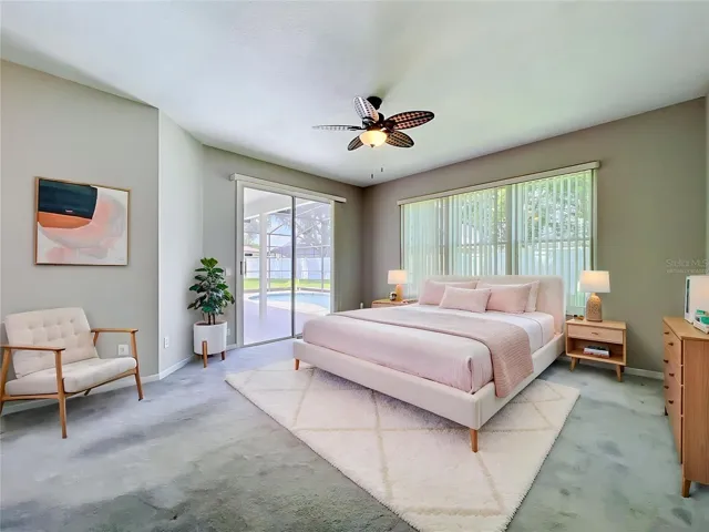 Virtually Staged Primary Bedoom