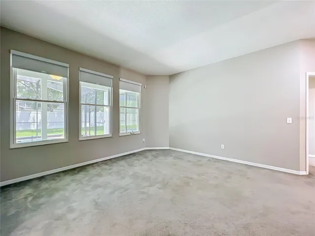 Living room over looking the pool
