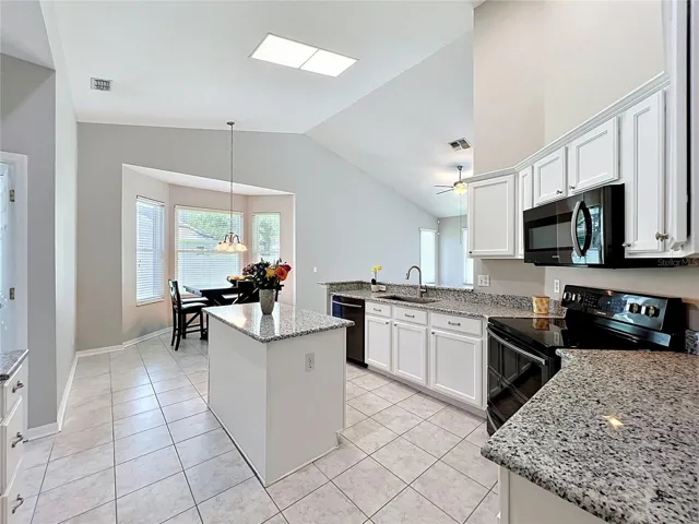 Kitchen with view of nook