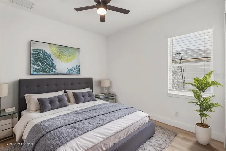 virtually staged guest room