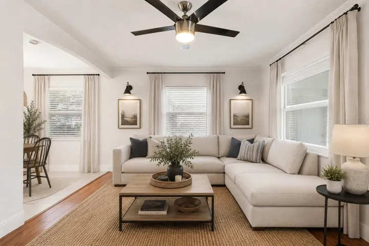 Living room (virtually staged)