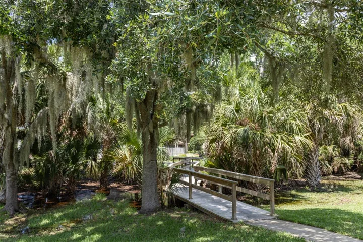 The bridge for a quick path to the Clubhouse & Pool Area