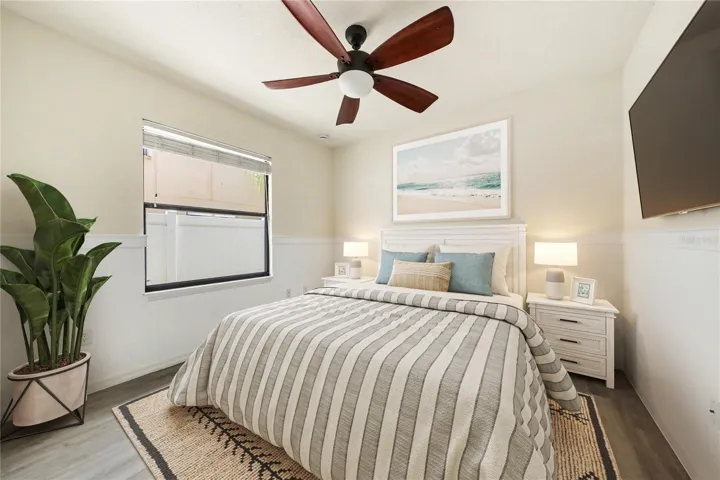 Guest Bedroom #3 with new vinyl flooring.