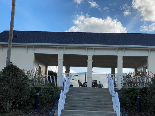Seating Area Outside of Tennis Courts