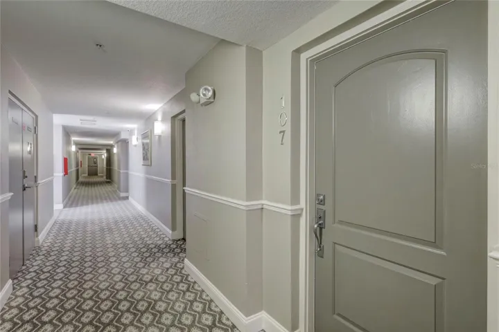 common hallway to unit