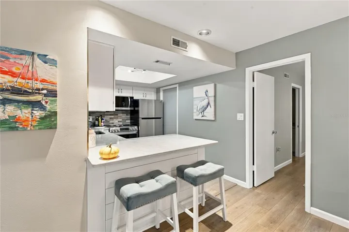 Kitchen view from living area