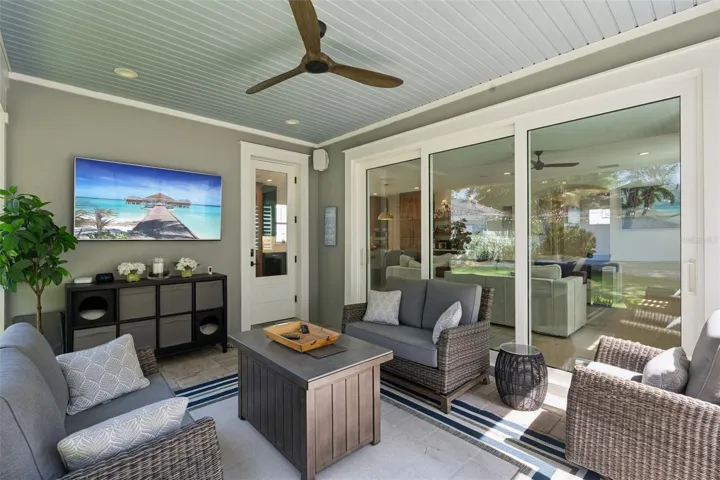 Covered patio area