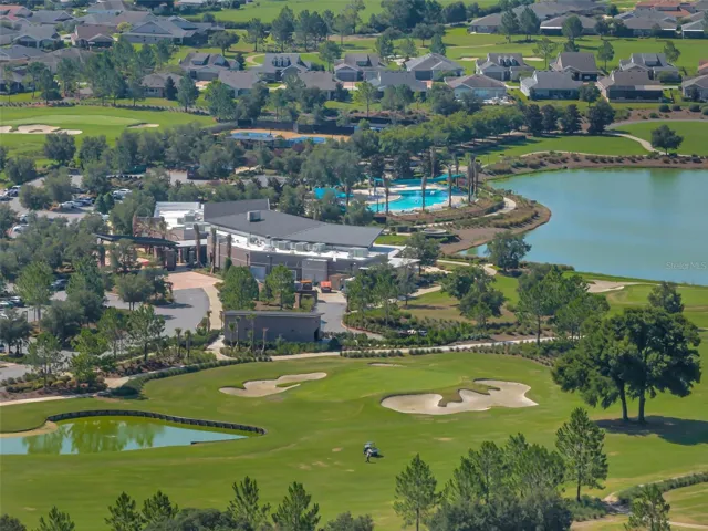 Tom Lehman designed 18-hole championship golf course and Lake aerial shot of the community.