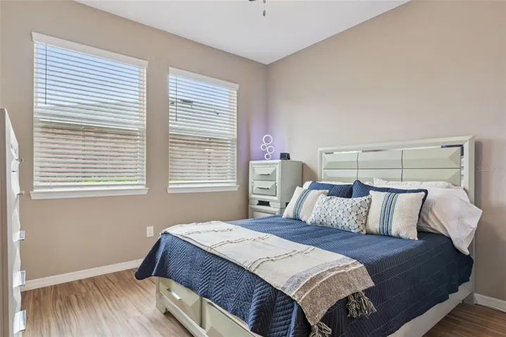 Tucked privately off the back of the home lies the primary retreat.