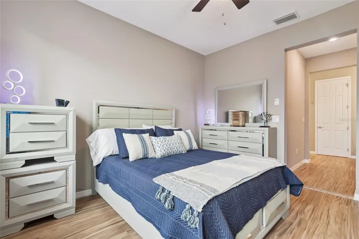 Private hall to the right leads to remodeled ensuite bath.