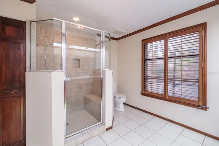 Primary with large walk-in shower