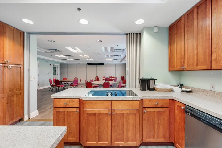 Kitchen in card room