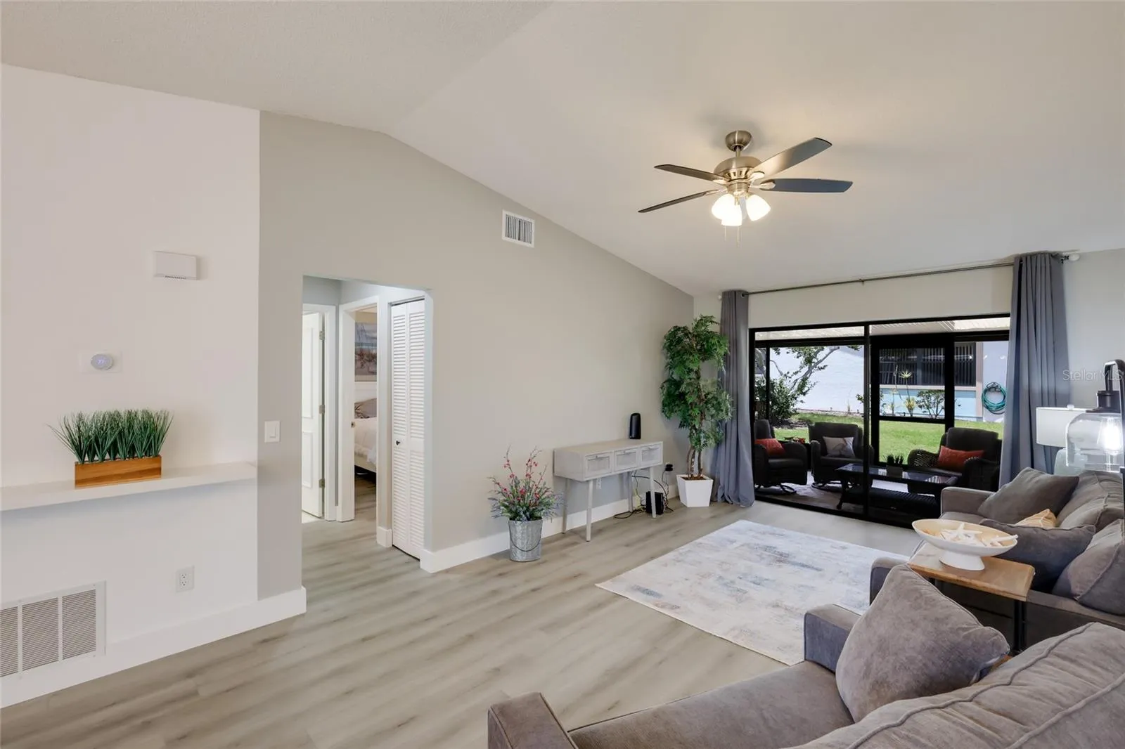 Door from Living Area Leads to Bedroom/Bath